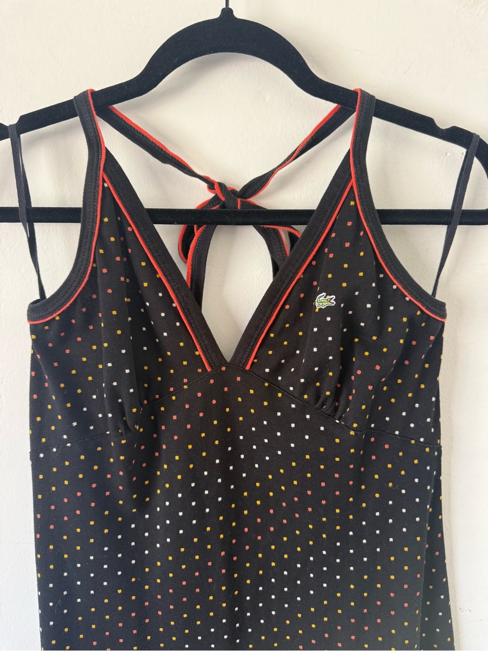 Polka Dot Lacoste Dress, Sz 10 (EUR 42)